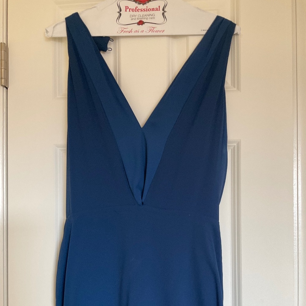 Beautiful Flowy Long BCBG Blue Dress